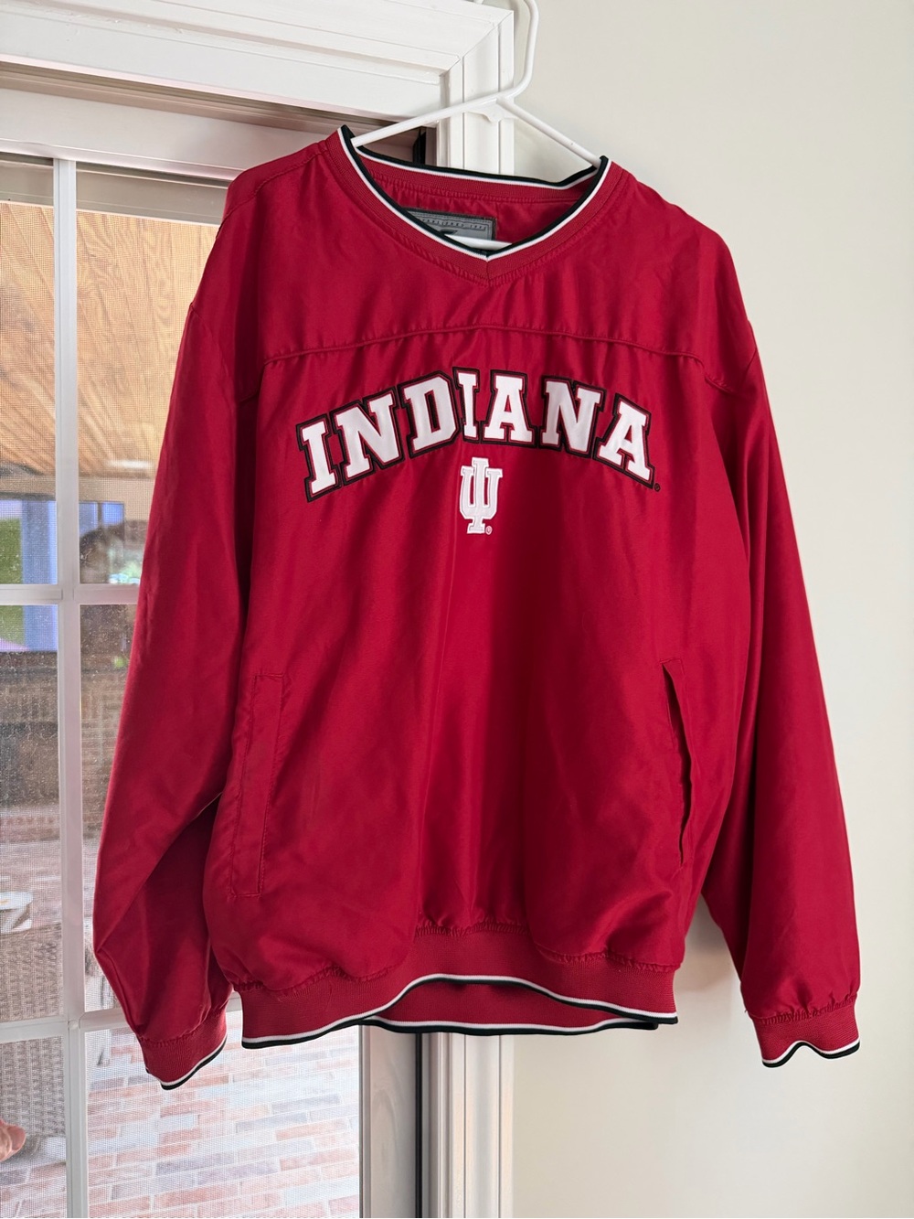Colosseum Red Indiana Crewneck Pullover Sweatshirt
